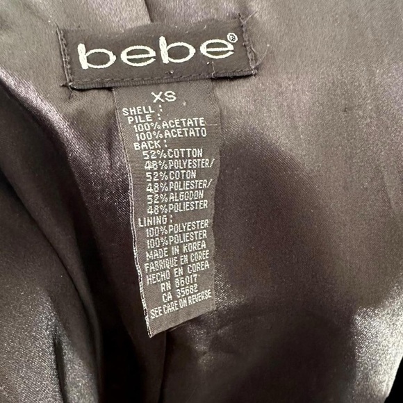 Bebe faux fur cropped zip up black vest - Picture 6 of 8